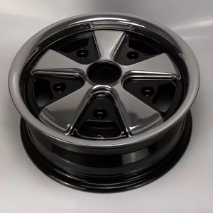 Rines <span class=keywords><strong>Flyway</strong></span> Fuchs Design 15x4.5 15x5.5  5x205 para VW Clásico Antiguo, Negro Brillante con Pulido a Mano - Product Image 4