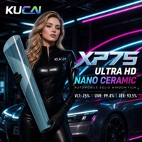 Film céramique nano KUCAI série XP économique, isolation thermique à 94 %, film teinté pour vitres de voiture sans rétrécissement, 1,52*30M/rouleau
