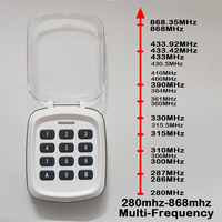 Control Remoto Inalámbrico Multifrecuencia 280MHz-868MHz para Puerta de Garaje, Duplicador de Control por Contraseña para Panel de Pared y Portón