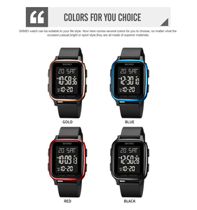 <span class=keywords><strong>Skmei</strong></span> – montre numérique carrée à Led, Logo personnalisé chinois, <span class=keywords><strong>1858</strong></span>, Silicone coloré, sport, montres électroniques, montre numérique - Product Image 4