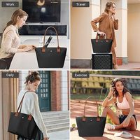 Sac fourre-tout pour femme en nylon avec poignée supérieure, grand sac à main à bandoulière avec fermeture éclair, sac de week-end pliable pour les loisirs
