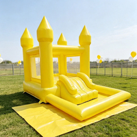 Château gonflable de luxe pour mariage et fête, toboggan, piscine à balles, divertissement pour événements extérieurs, PVC de qualité commerciale, respectueux de l'environnement