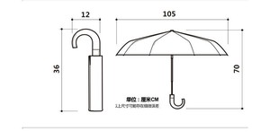FINE OCEAN <strong>UK</strong> Classic Multicolor Custom Printing Logo Foldable <strong>Umbrella</strong> Wooden Handle Fully-Automatic 3-Fold Rain Proof - Product Image 6