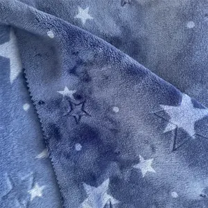 도매 하이 퀄리티 피부 친화적 인 폴리 에스테르 직물 인쇄 양면 벨벳 아기 담요 잠옷 재킷