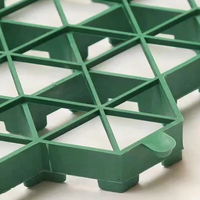 Dalles perméables en PEHD de 48 mm pour aménagement extérieur, parking, et gazon synthétique – Grille de gazon en plastique pour allée et chemin végétal