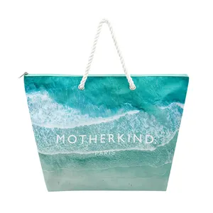 वाटरप्रूफ समुद्र तट डफ़ल बैग 600 डी पॉलिएस्टर फैशन महिला ओवरसाइज कंधे का हैंडल टोट बीच बैग