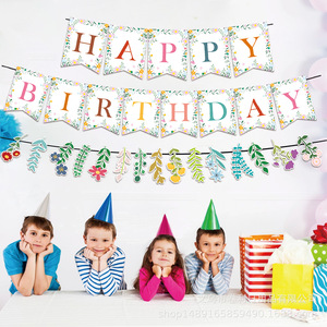 Wildflower Themed Birthday Party <b>Banner</b> Hanging Floral Decorations Diy Props For Birthday Celebration - Product Image 4