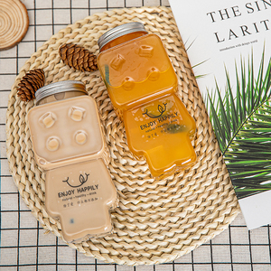 Thiết kế sáng tạo 500 ml 16 ounces bán buôn cà phê có thể nước trái cây Chai PET nhựa với lỗ nhôm có nắp đậy - Product Image 3