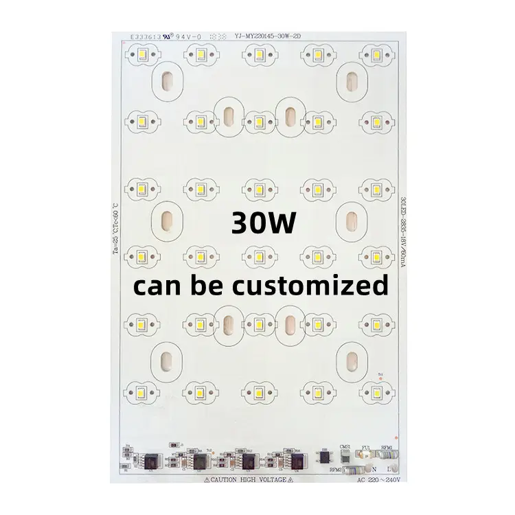 Certificación CE RoHS 30W 100lm/W 220V AC SMD Square DOB Módulo LED de CA lineal sin conductor Módulo LED para farola
