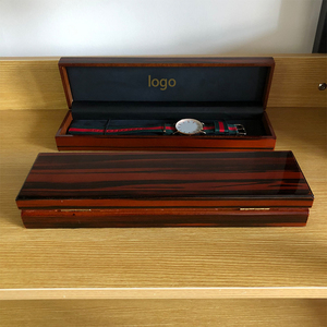 Factory Direct Custom Wooden Long Watch <b>Box</b> Strap <b>Box</b> Pen <b>Box</b> with Logo Customization, Luxury Wooden <b>Gift</b> <b>Box</b> for Men & Women - Product Image 2