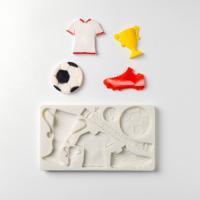 Moule en silicone 3D AKOKO pour la pâtisserie et la décoration de gâteaux, formes de trophée, t-shirt, chaussures, ballon de football, moule en silicone DIY pour gâteaux