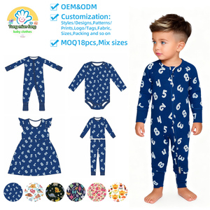 Pijamas Little Sleepers para Bebés, Niños y Niñas, Mono de Bambú y Viscosa, Ropa de Dormir para Recién Nacidos, Cierre YKK Bidireccional, Suave, 180-200 GSM, Todas las Temporadas - Product Image 1