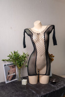 Bodystocking Lingerie maille body Services vêtements de danse exotiques décapant sans couture résille blanchisserie Sexy body Mini robe