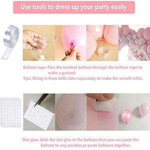 Arty-Cadena de globos irregular con temática rosa, decoración para fiesta de cumpleaños de bebé y novia, Fondo de pared - Product Image 4