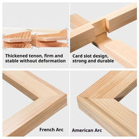 Usine directe taille personnalisée 30X40 barre de civière en bois de pin cadre intérieur pour peinture sur toile tendue en bois