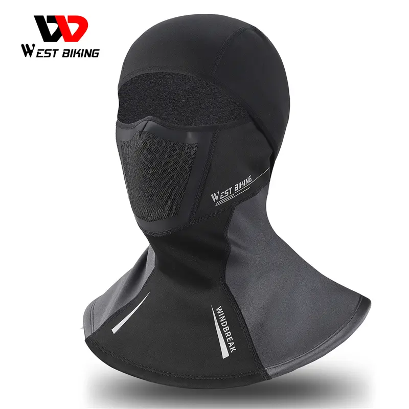 WEST BIKING Atacado À Prova De Vento Personalizado Máscara De Esqui Chapéu De Inverno Homens Quente Acrílico 3 Buracos De Malha Balaclava Designer Personalizado Máscara De Esqui