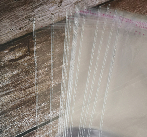 OPP Adhesive Seal Plastic Bottom Gusset Bags for <b>Socks</b> and Shoes - Product Image 1