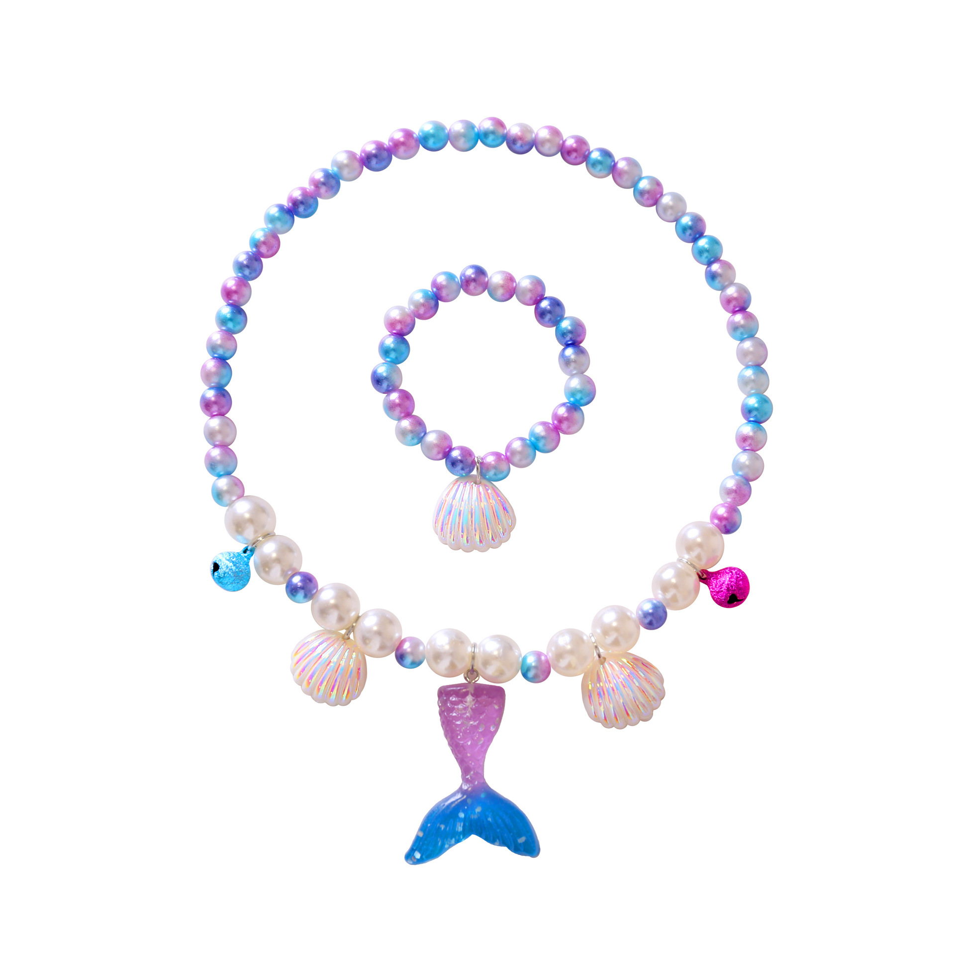 Ensemble de deux bijoux sirène violet A103