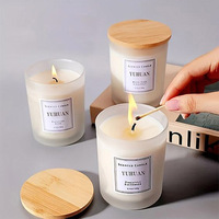 Pot à bougie en verre givré vide de 7 oz, 10 oz, 15 oz avec couvercle, logo personnalisé, conteneur pour bougies, pots en verre pour l'emballage des bougies, fournisseur