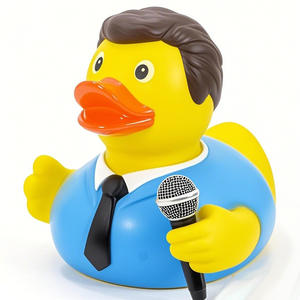 Suministro directo de fábrica Little Yellow Duck Toy Worker Police Duck Career Duck Doctor Bombero Programador Juguetes de baño - Product Image 3