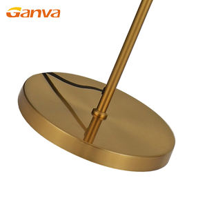 GANVA Lampe de sol d'intérieur en verre de fer 3 têtes 40w Max Led de couleur noire dorée style rétro - Product Image 6