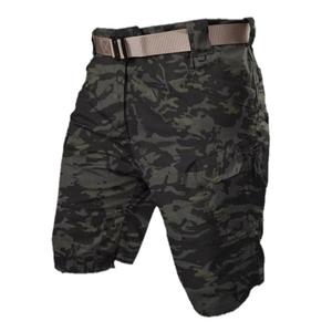 Shorts tactiques imperméables pour hommes DF, pour la randonnée et l'entraînement, coupe droite avec ceinture, vente en gros - Product Image 4
