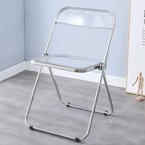 Chaises pliantes en plastique acrylique transparent, Portable, pour <span class=keywords><strong>salle</strong></span> à manger, fête, bon marché - Product Image 6