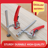 Penjepit F Duty Drop dengan Ratchet Quick Release untuk Pertukangan Kayu, Alat Tangan DIY, Penjepit F Tempa untuk Meja Kerja