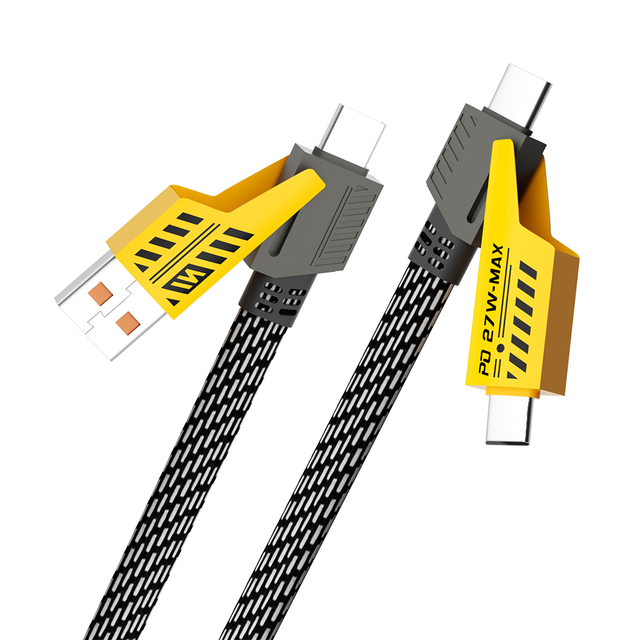 4 in 1 Zinc USB C Cable PD 65W Multi-function Type-c Fast Charging USB Data Cable for Iphone Charger Cable