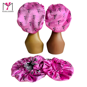 Bonnet en satin personnalisé Muyang, vente chaude, logo imprimé, luxe, en soie ou en tissu pour cheveux - Product Image 3