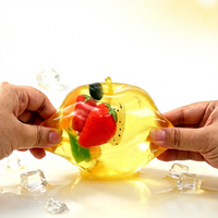 Jouet Squishy Pomme Vaseline de Haute Qualité, Jouet Anti-Stress Rempli de Fruits avec Boîte d'Affichage en PVC, Vente en Gros