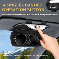 Nuevo Soporte para Gafas de Sol para Visera de Coche, Apertura con una Sola Mano, Estuche para Gafas de Coche Antiarañazos, Soporte para Gafas de Sol para Visera de Coche