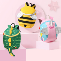 Sac à dos imperméable pour enfants en tissu Oxford, cartable mignon à motif de dessin animé, fermeture éclair, anti-perte, portable pour garçons et filles