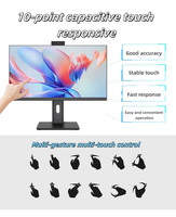Entrega rápida Monitor de pantalla táctil de escritorio LED HD de 23,8 pulgadas Pantalla ancha de 1080P con frecuencia de actualización de 60Hz para uso de oficina de negocios