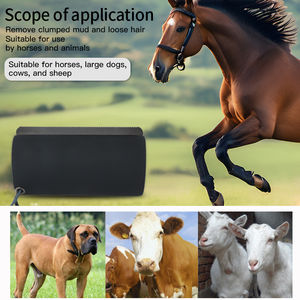 แปรงทำความสะอาดขนสัตว์เลี้ยง ทำจากไม้และสแตนเลส สำหรับม้า สุนัข แกะ วัว - ขจัดสิ่งสกปรก/โคลนได้อย่างมีประสิทธิภาพ ปลอดภัยสำหรับสัตว์เลี้ยง - Product Image 5
