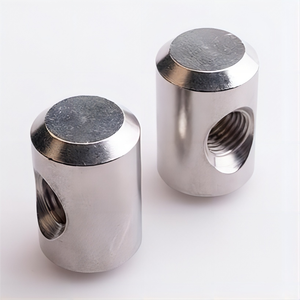Tùy chỉnh thép không gỉ SS304 Đầu phẳng M10 không chuẩn Thùng Nut chéo chốt Nut WHIT CNC gia công - Product Image 3