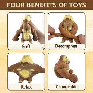 EPT mainan Fidget pasir peregangan mainan monyet Squishy pereda stres gorila Remas Orangutan - Product Image 3