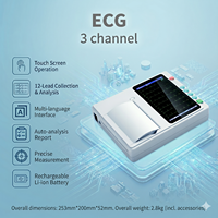 Électrocardiographe Portable 12 Pistes 3 Canaux JZ-TEC301 pour Usage Vétérinaire – Moniteur Cardiaque Électronique Portable