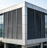 Système de ventilation et d'ombrage extérieur fixe à lamelles en Z OEM ODM pour la décoration de façade de bâtiment, isolation thermique, lamelles en aluminium imperméables