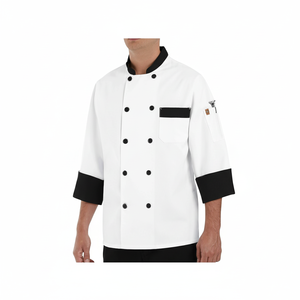 Abrigo de Chef de cocina con estampado personalizado, superventas, exportador indio, recién llegado, abrigo de Chef ejecutivo de algodón puro - Product Image 1