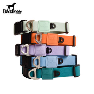 Collier en polyester pour laisse de marche pour chien avec rubans à rayures classiques imperméables personnalisés à dégagement rapide - Product Image 2