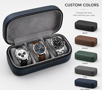 Étui à montres en EVA à 3 emplacements, boîte de rangement portable pour montres, design étanche et antichoc, logo personnalisé, fabrication en usine