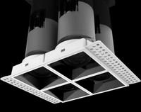 Spot lumineux LED double rectangulaire, 2x20W, 4x10W, éclairage mural encastré, réglable, spot pour le projet
