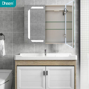 Dheem Étanche coulissante en applique rasage toilette <span class=keywords><strong>salle</strong></span> <span class=keywords><strong>de</strong></span> <span class=keywords><strong>bain</strong></span> vanité <span class=keywords><strong>miroir</strong></span> armoire à bijoux avec lumières - Product Image 4