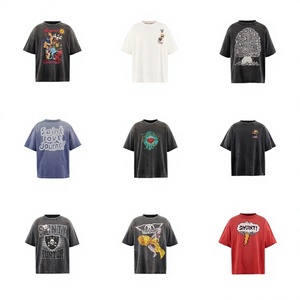 Camiseta informal lavada de corte holgado de la nueva colección de verano 2026 de la marca de streetwear estilo americano transfronterizo Sait Michae - Product Image 2