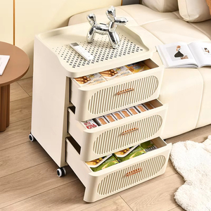 8006-4 Hiện Đại 4 Ngăn Kéo Cán Lưu Trữ Giỏ Hàng Với Bánh Xe Nhựa Tổ Chức Tủ Cho Nhà Văn Phòng Phòng Ngủ Tổ Chức - Product Image 2