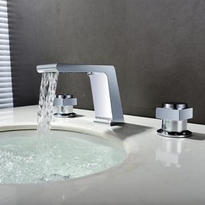 Kaiping Comptoir De Salle De Bain Robinet de salle de Bains De Bureau Trois pièces <span class=keywords><strong>Cascade</strong></span> <span class=keywords><strong>mitigeur</strong></span> de <span class=keywords><strong>Lavabo</strong></span> - Product Image 3