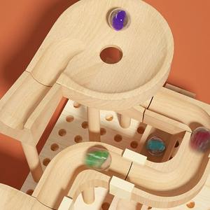 Ensemble <span class=keywords><strong>de</strong></span> blocs <span class=keywords><strong>de</strong></span> construction en bois pour circuit <span class=keywords><strong>de</strong></span> <span class=keywords><strong>billes</strong></span>, jouet éducatif pour enfants, jeu <span class=keywords><strong>de</strong></span> puzzle Montessori, ensemble <span class=keywords><strong>de</strong></span> jeu <span class=keywords><strong>de</strong></span> construction créative - Product Image 3