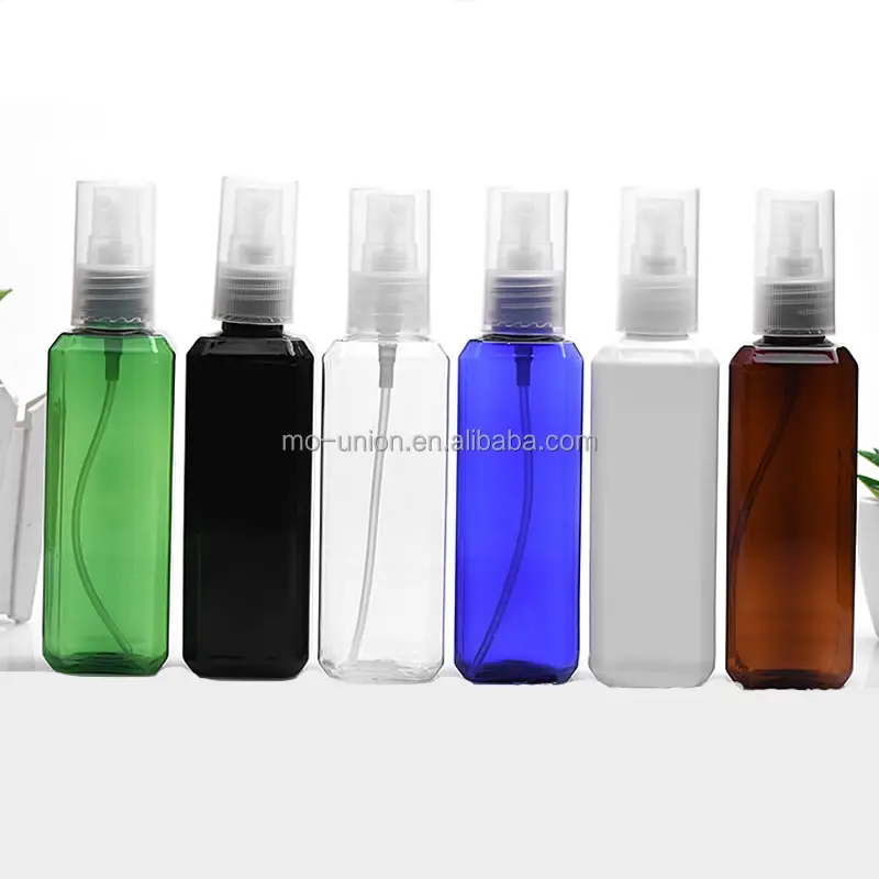 Lege Vierkante Mini Reizen Fles 100Ml Make-Up Cosmetische Vloeibare Zeep Containers Fijne Mist Huisdier Spray Plastic Fles Voor Aromatherapie