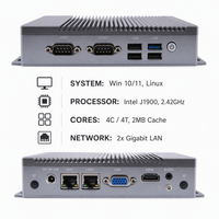Mini PC Industrial Sin Ventilador J1900 de Cuatro Núcleos, DDR3, Doble LAN, Doble Pantalla, RS232, Voltaje Amplio para Automatización